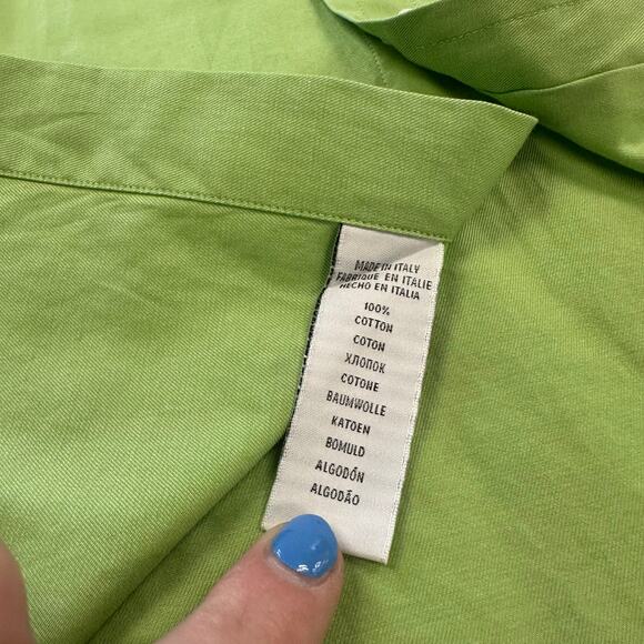 Ralph Lauren Black Label Neon Green Mens 17 Long Sleeve Button Down Dress Shirt - Picture 7 of 11
